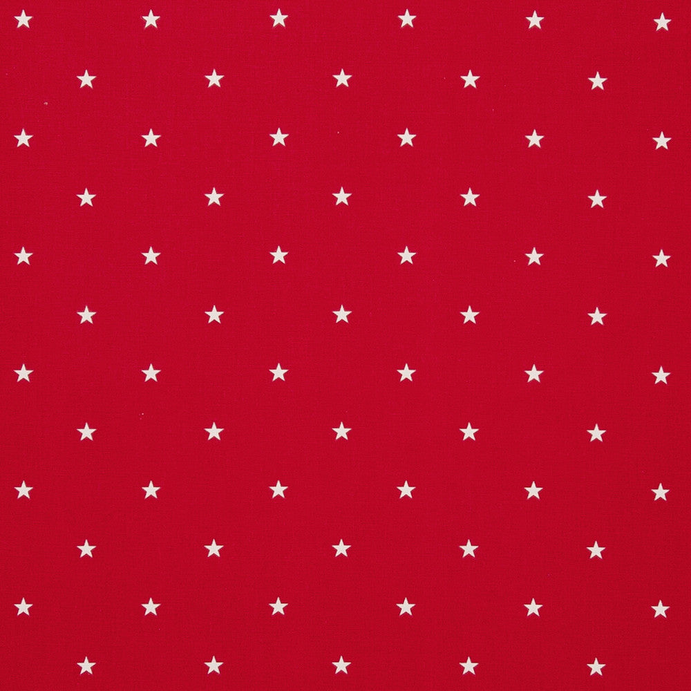 Etoile Red by Clarke And Clarke Fabric CLARKE & CLARKE SKETCH BOOK COTTON - 100% Turkey MEDIUM Horizontal: 3.35 and Vertical: 3.15 54 - Fabric Carolina -