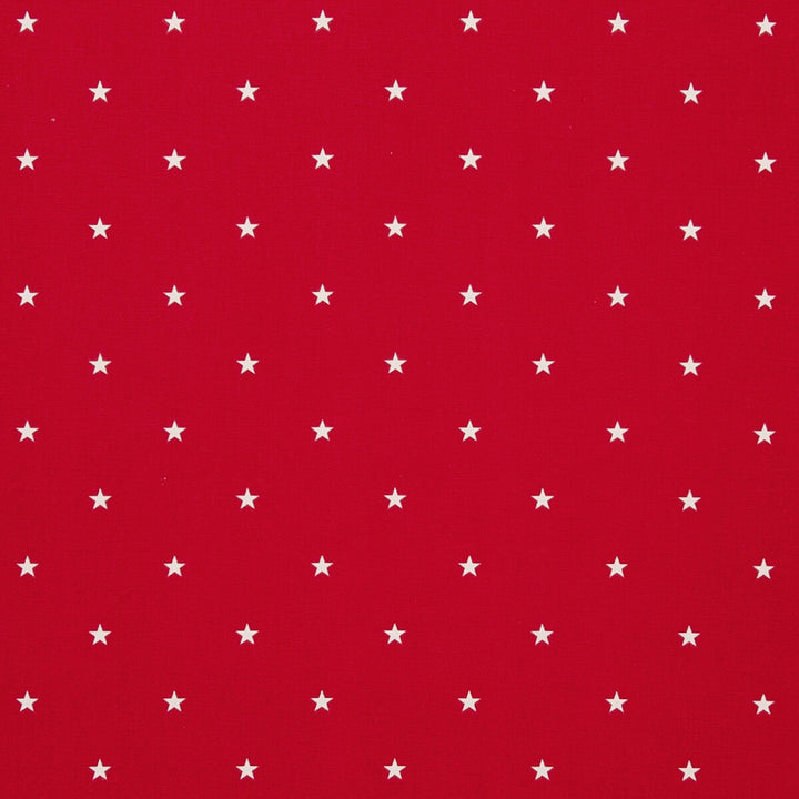 Etoile Red by Clarke And Clarke Fabric CLARKE & CLARKE SKETCH BOOK COTTON - 100% Turkey MEDIUM Horizontal: 3.35 and Vertical: 3.15 54 - Fabric Carolina -
