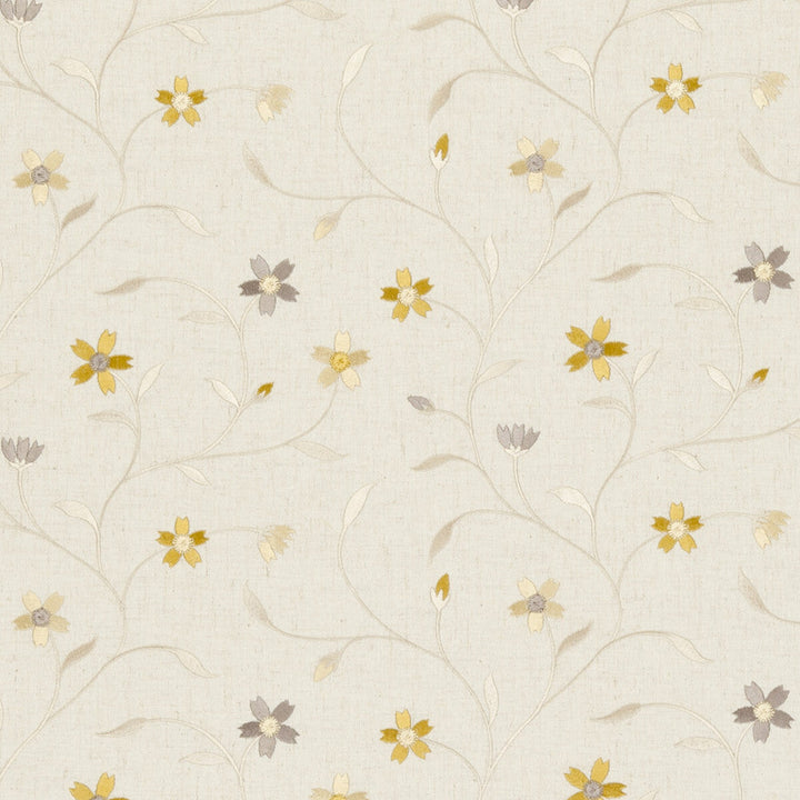 Mellor Citrus by Clarke And Clarke Designer Fabric CLARKE & CLARKE RIBBLE VALLEY POLYESTER - 61%;LINEN - 19%;VISCOSE - 11%;COTTON - 9% India Horizontal: 10.63 and Vertical: 9.25 53 - Swanky Fabrics -