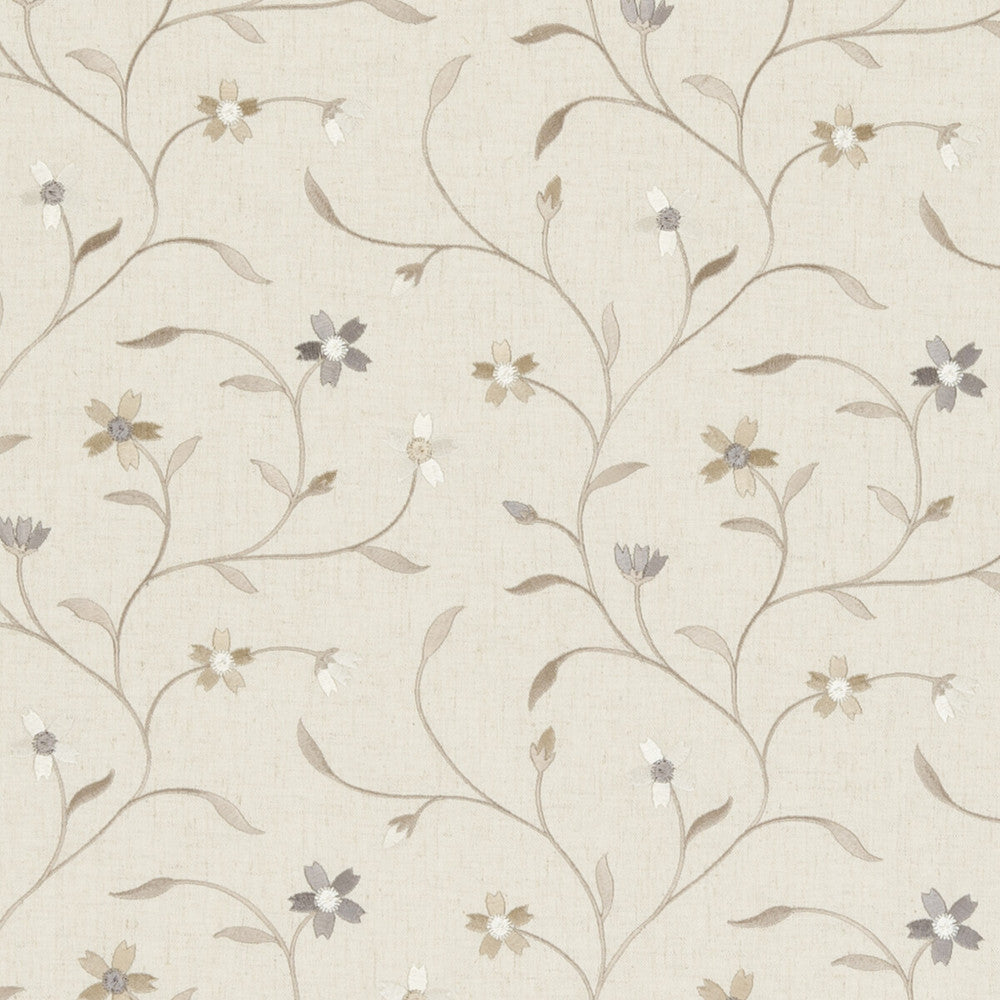 Mellor Natural by Clarke And Clarke Designer Fabric CLARKE & CLARKE RIBBLE VALLEY POLYESTER - 61%;LINEN - 19%;VISCOSE - 11%;COTTON - 9% India Horizontal: 10.63 and Vertical: 9.25 53 - Swanky Fabrics -