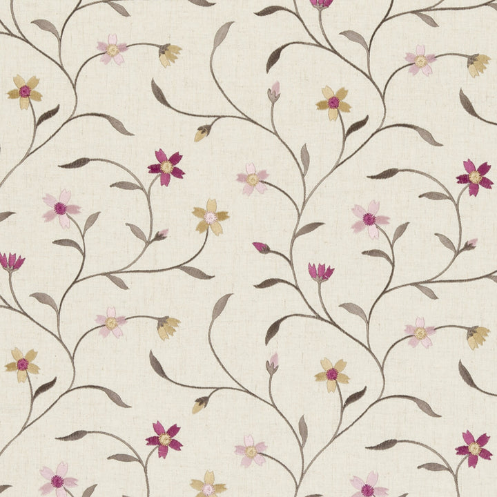 Mellor Raspberry by Clarke And Clarke Fabric CLARKE & CLARKE RIBBLE VALLEY POLYESTER - 61%;LINEN - 19%;VISCOSE - 11%;COTTON - 9% India - Horizontal: 10.63 and Vertical: 9.25 53 - Fabric Carolina -