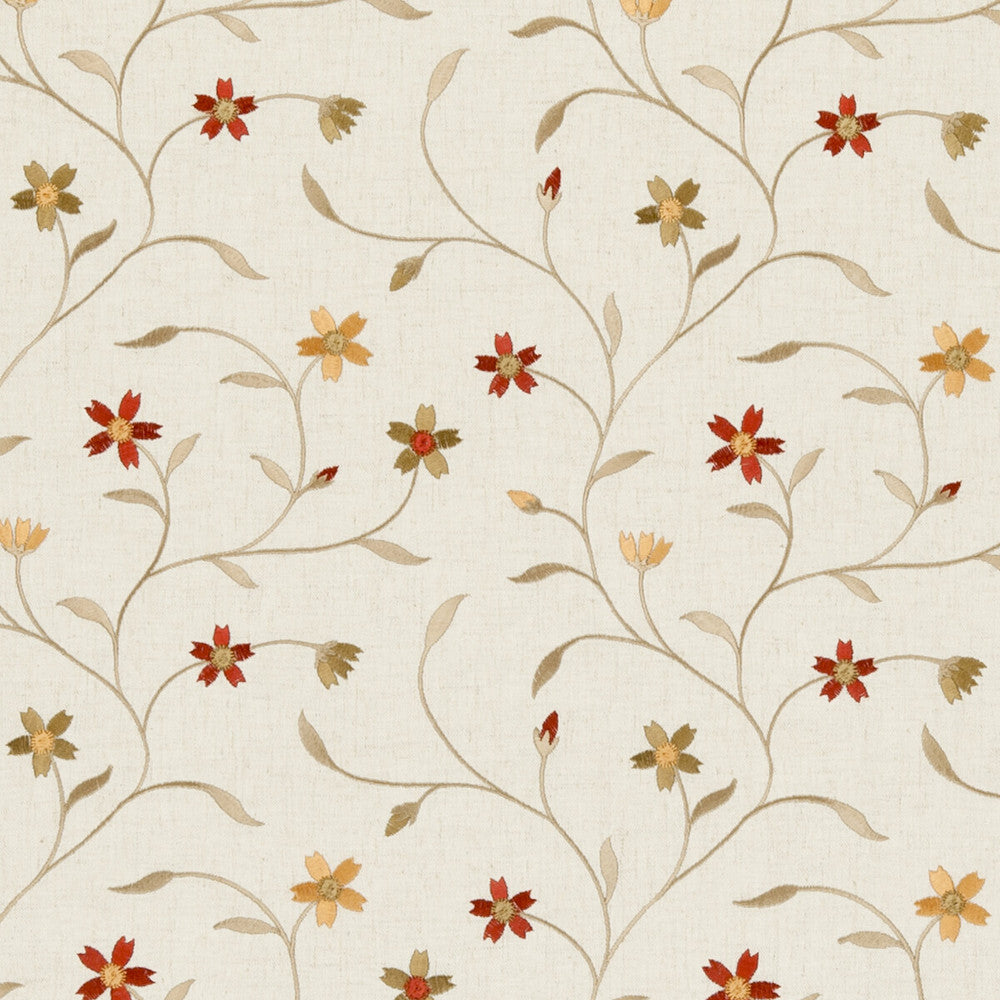 Mellor Spice by Clarke And Clarke Fabric CLARKE & CLARKE RIBBLE VALLEY POLYESTER - 61%;LINEN - 19%;VISCOSE - 11%;COTTON - 9% India - Horizontal: 10.63 and Vertical: 9.25 53 - Fabric Carolina -