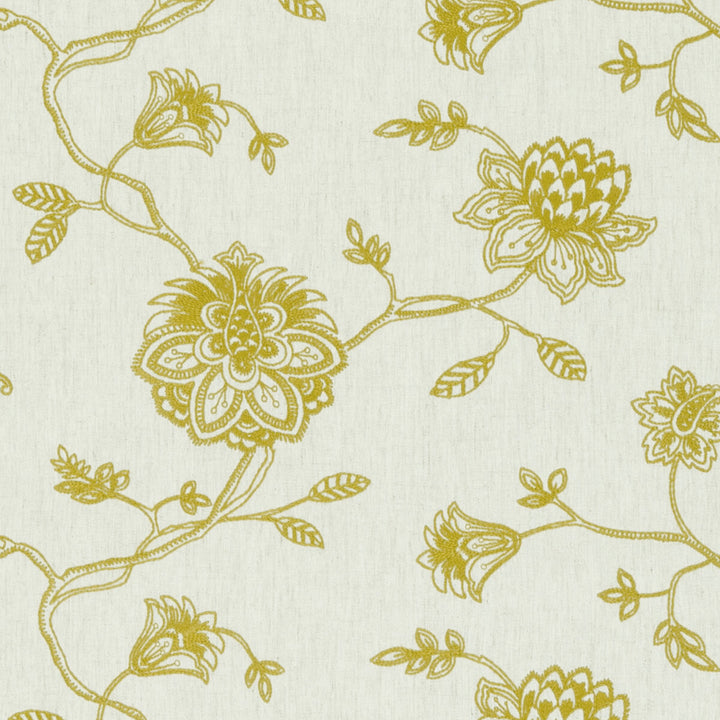Whitewell Citrus by Clarke And Clarke Fabric CLARKE & CLARKE RIBBLE VALLEY POLYESTER - 53%;COTTON - 30%;LINEN - 17% India - Horizontal: 17.4 and Vertical: 12.6 53 - Fabric Carolina -