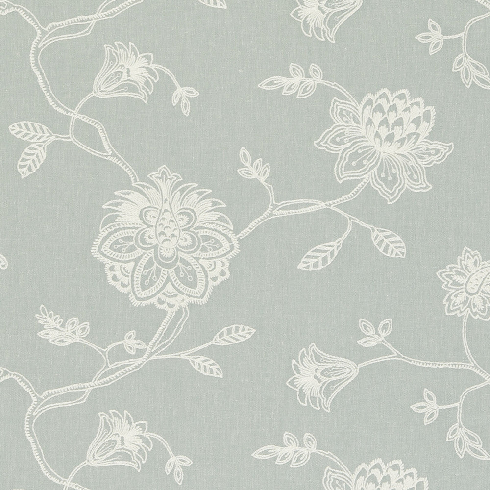 Whitewell Mineral by Clarke And Clarke Fabric CLARKE & CLARKE RIBBLE VALLEY POLYESTER - 53%;COTTON - 30%;LINEN - 17% India - Horizontal: 17.4 and Vertical: 12.6 53 - Fabric Carolina -