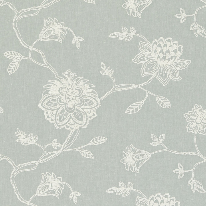 Whitewell Mineral by Clarke And Clarke Fabric CLARKE & CLARKE RIBBLE VALLEY POLYESTER - 53%;COTTON - 30%;LINEN - 17% India Horizontal: 17.4 and Vertical: 12.6 53 - Fabric Carolina -