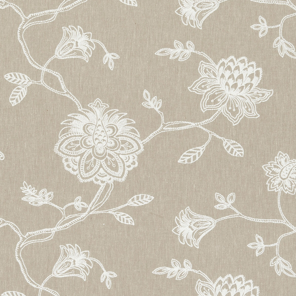 Whitewell Natural by Clarke And Clarke Fabric CLARKE & CLARKE RIBBLE VALLEY POLYESTER - 53%;COTTON - 30%;LINEN - 17% India - Horizontal: 17.4 and Vertical: 12.6 53 - Fabric Carolina -