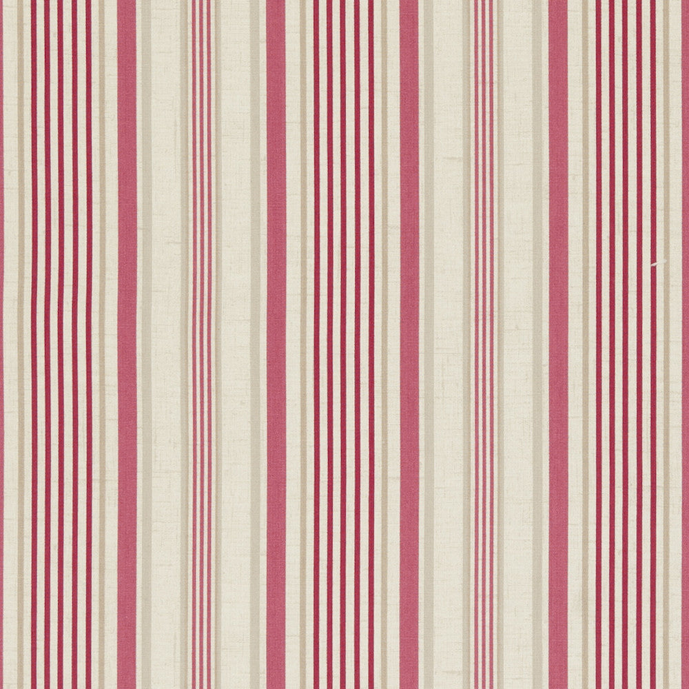 Belle Raspberry by Clarke And Clarke Fabric CLARKE & CLARKE GENEVIEVE COTTON - 100% United Kingdom MEDIUM Horizontal: - and Vertical: - 55.125 - Fabric Carolina -