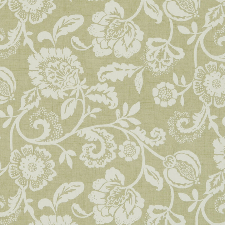 Eliza Sage by Clarke And Clarke Fabric CLARKE & CLARKE GENEVIEVE COTTON - 100% United Kingdom MEDIUM Horizontal: - and Vertical: - 55.125 - Fabric Carolina -