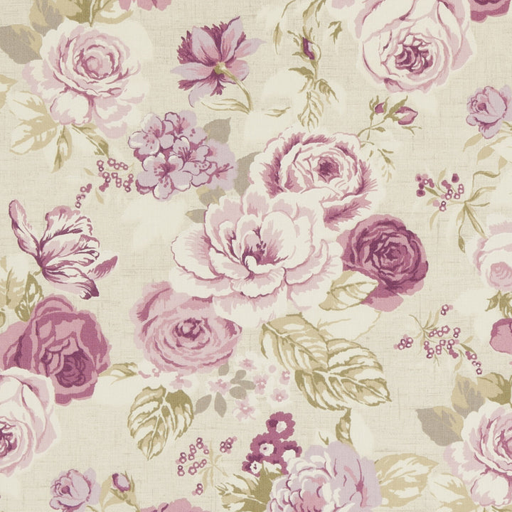 Genevieve Mulberry by Clarke And Clarke Fabric CLARKE & CLARKE GENEVIEVE COTTON - 100% United Kingdom MEDIUM Horizontal: and Vertical: 55.125 - Fabric Carolina -