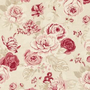 Genevieve Raspberry by Clarke And Clarke Fabric