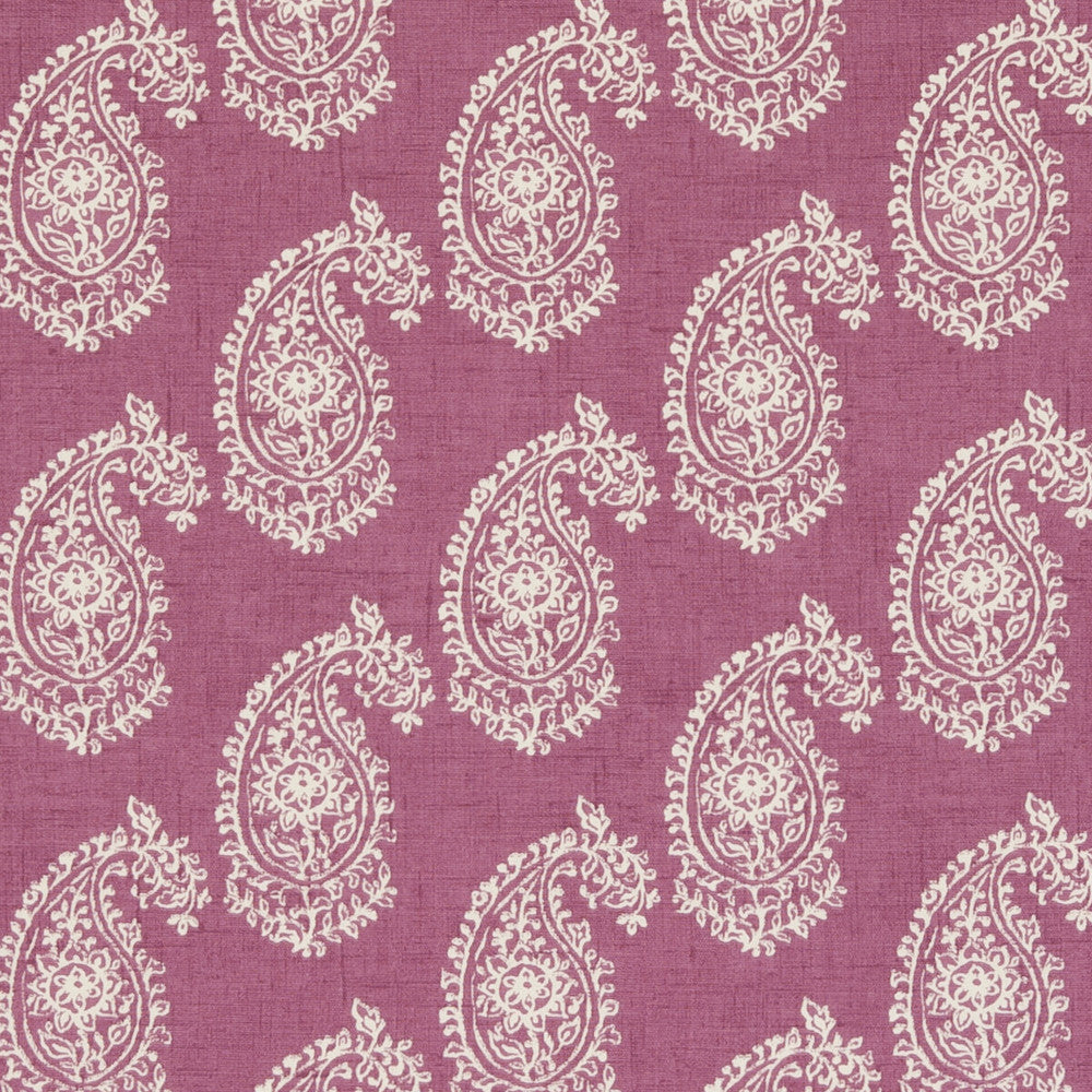 Harriet Mulberry by Clarke And Clarke Fabric CLARKE & CLARKE GENEVIEVE COTTON - 100% United Kingdom MEDIUM Horizontal: - and Vertical: - 55.125 - Fabric Carolina -