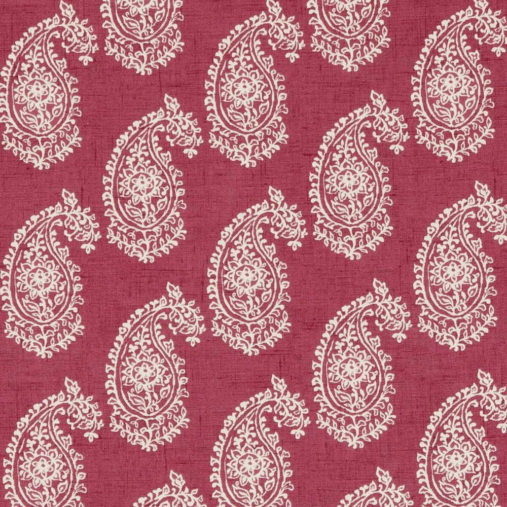 Harriet Raspberry by Clarke And Clarke Fabric CLARKE & CLARKE GENEVIEVE COTTON - 100% United Kingdom MEDIUM Horizontal: and Vertical: 55.125 - Fabric Carolina -