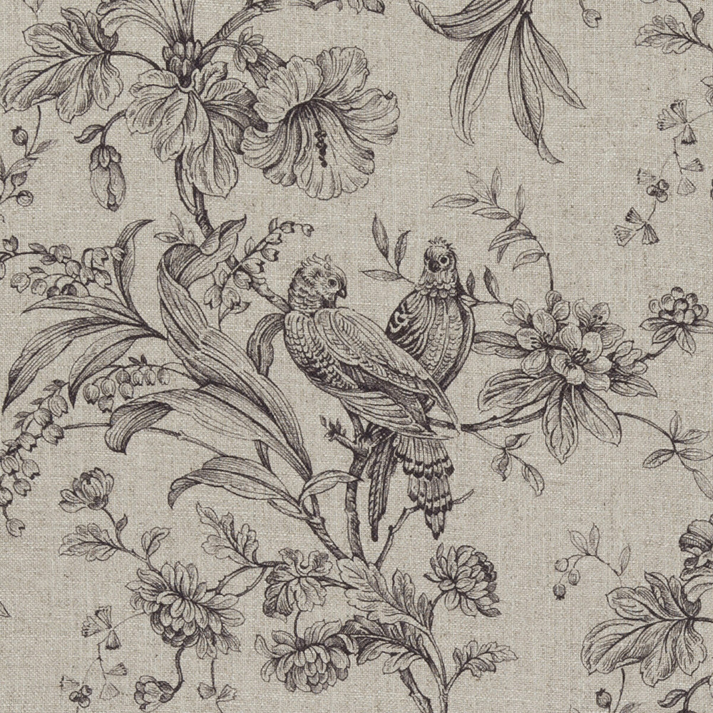 Kellie Charcoal by Clarke And Clarke Fabric CLARKE & CLARKE FAIRMONT VISCOSE - 67%;LINEN - 33% Spain Horizontal: 26.97 and Vertical: 24.8 55 - Fabric Carolina -