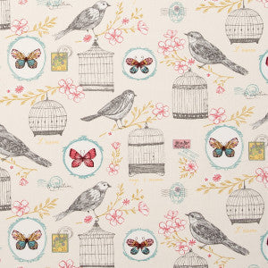 Melodie Natural by Clarke And Clarke Fabric