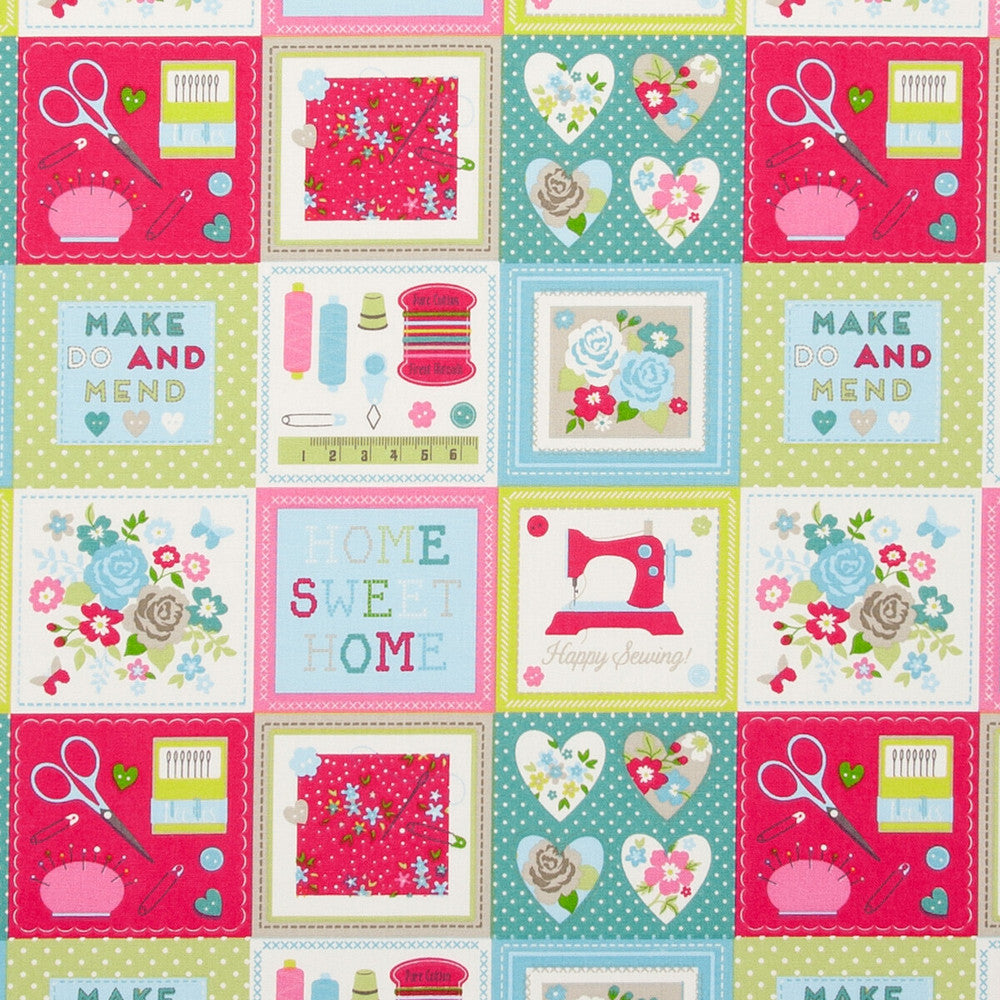 Craftwork Multi by Clarke And Clarke Fabric CLARKE & CLARKE SKETCH BOOK COTTON - 100% Turkey MEDIUM Horizontal: and Vertical: 54 - Fabric Carolina -