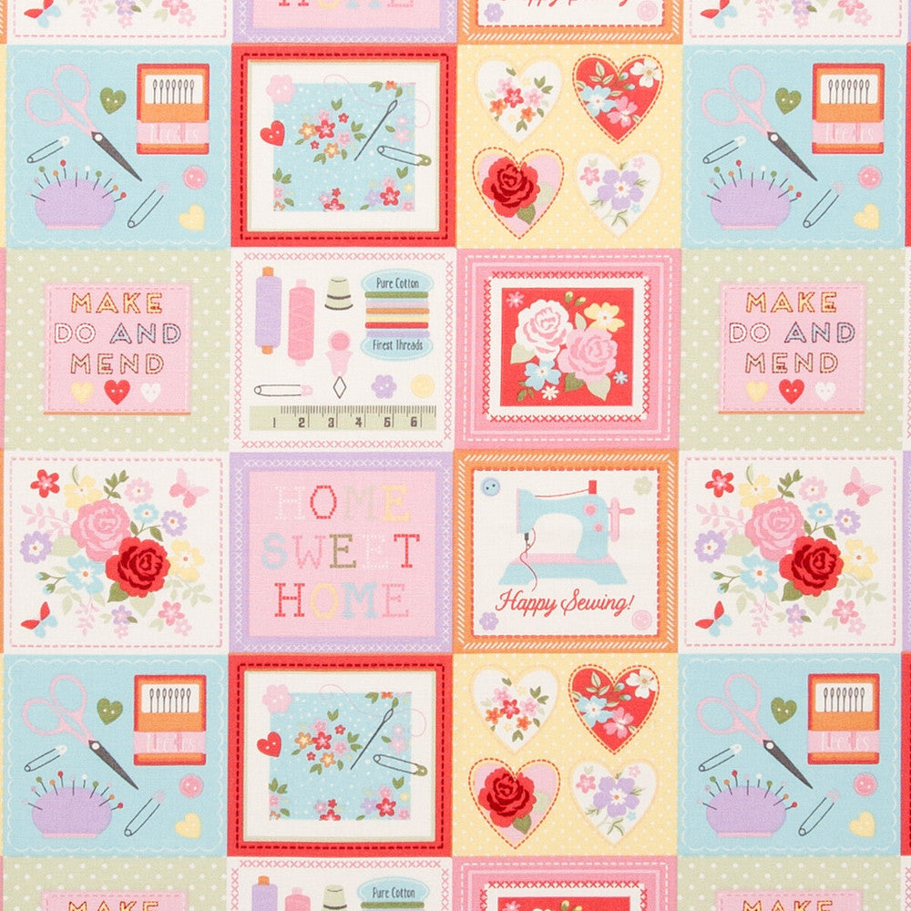 Craftwork Pink by Clarke And Clarke Fabric CLARKE & CLARKE SKETCH BOOK COTTON - 100% Turkey MEDIUM Horizontal: and Vertical: 54 - Fabric Carolina -