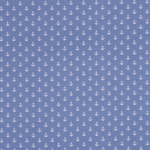 Anchors Blue by Clarke And Clarke Fabric