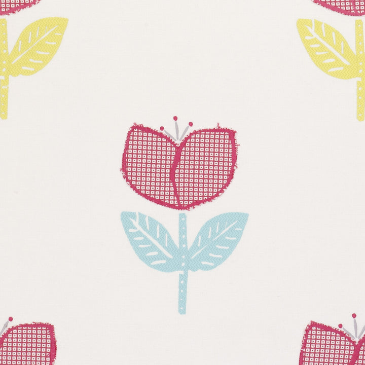 Ava Pink by Clarke And Clarke Fabric CLARKE & CLARKE STORYBOOK COTTON - 100% India - Horizontal: 17.32 and Vertical: 18.5 54 - Fabric Carolina -