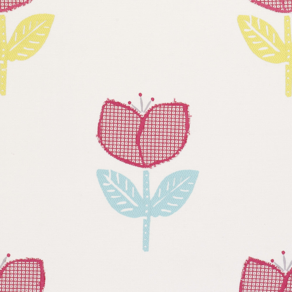 Ava Pink by Clarke And Clarke Fabric CLARKE & CLARKE STORYBOOK COTTON - 100% India Horizontal: 17.32 and Vertical: 18.5 54 - Fabric Carolina -