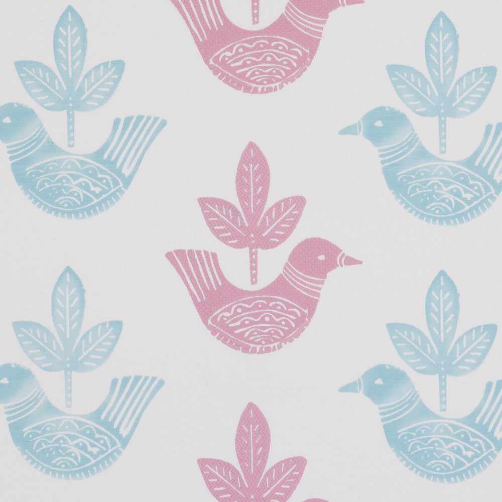 Doves Pink by Clarke And Clarke Fabric CLARKE & CLARKE STORYBOOK COTTON - 100% India - Horizontal: 13.58 and Vertical: 9.25 54 - Fabric Carolina -