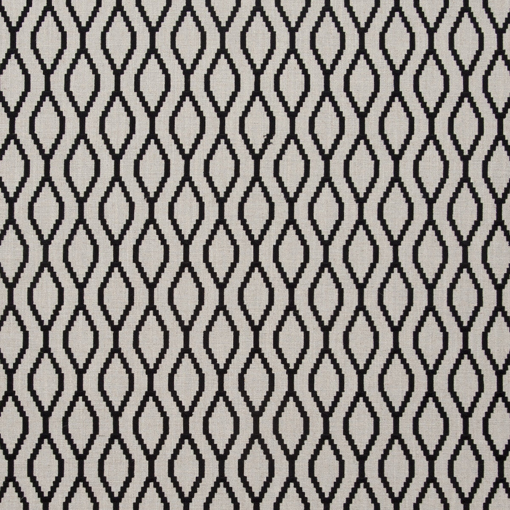Brenna Ebony by Clarke And Clarke Fabric CLARKE & CLARKE TRAVIATA VISCOSE - 45%;COTTON - 36%;LINEN - 19% India Horizontal: 2.56 and Vertical: 2.95 54 - Fabric Carolina -