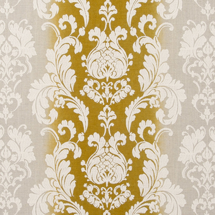 Camelia Chartreuse by Clarke And Clarke Fabric CLARKE & CLARKE TRAVIATA VISCOSE - 42%;COTTON - 39%;LINEN - 19% India - Horizontal: 17.32 and Vertical: 9.45 54 - Fabric Carolina -