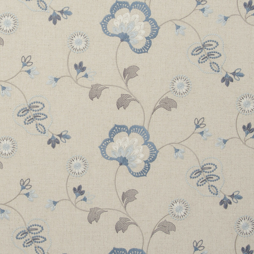 Chatsworth Chambray by Clarke And Clarke Fabric CLARKE & CLARKE MANOR HOUSE VISCOSE - 34%;COTTON - 22%;LINEN - 22%;POLYESTER - 22% India - Horizontal: 25.59 and Vertical: 9.06 54 - Fabric Carolina -