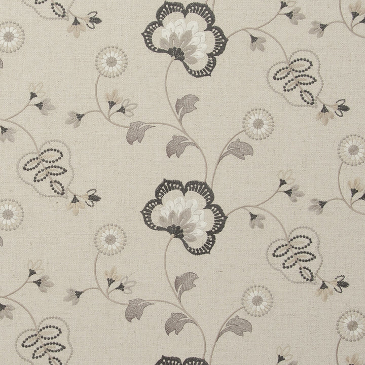 Chatsworth Charcoal by Clarke And Clarke Fabric CLARKE & CLARKE MANOR HOUSE VISCOSE - 34%;COTTON - 22%;LINEN - 22%;POLYESTER - 22% India Horizontal: 25.59 and Vertical: 9.06 54 - Fabric Carolina -