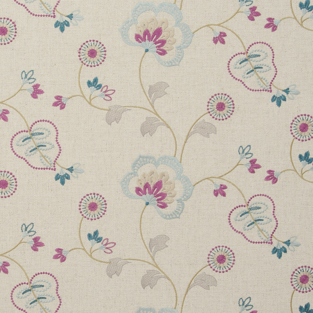 Chatsworth Duckegg by Clarke And Clarke Fabric CLARKE & CLARKE MANOR HOUSE VISCOSE - 34%;COTTON - 22%;LINEN - 22%;POLYESTER - 22% India Horizontal: 25.59 and Vertical: 9.06 54 - Fabric Carolina -