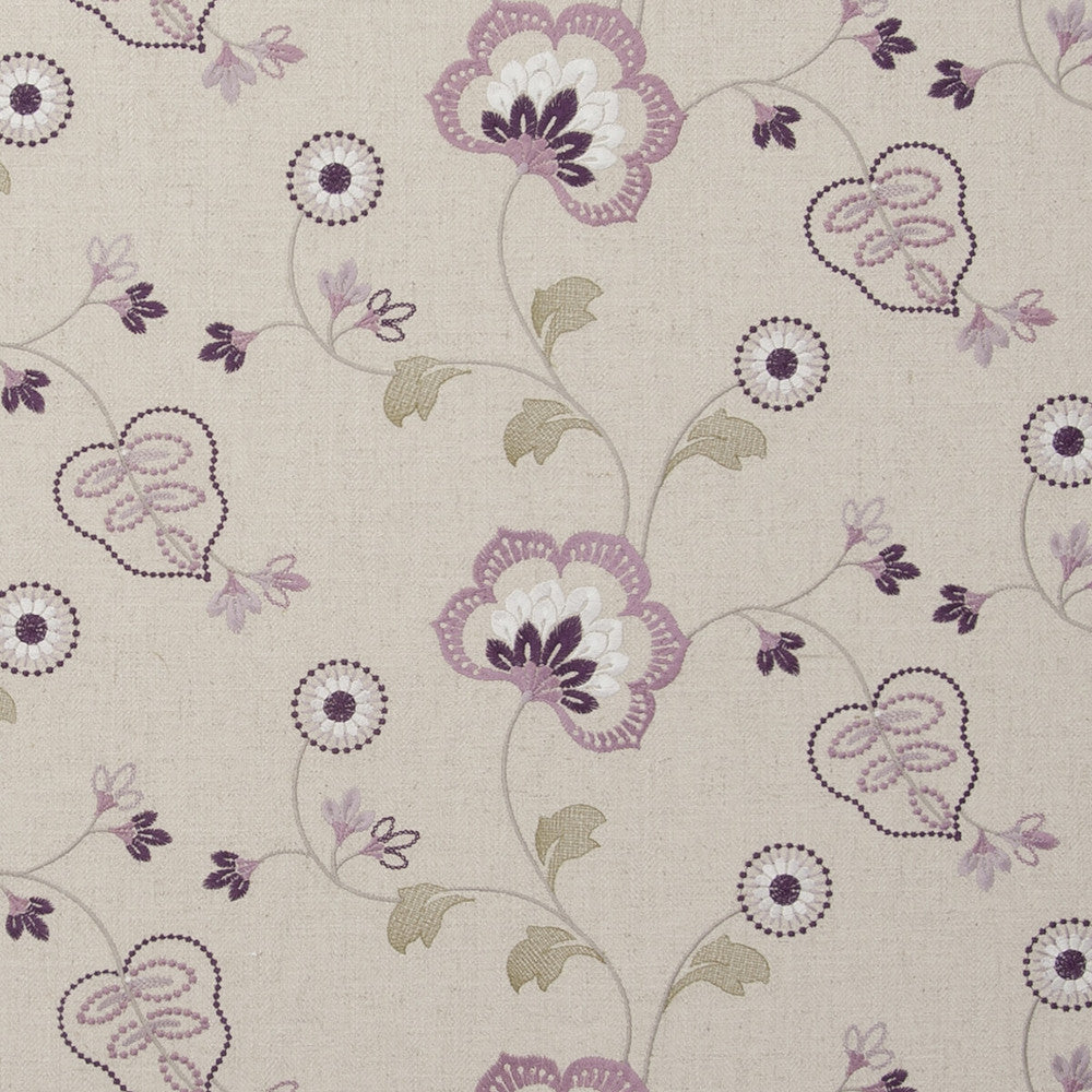 Chatsworth Orchid by Clarke And Clarke Designer Fabric CLARKE & CLARKE MANOR HOUSE VISCOSE - 34%;COTTON - 22%;LINEN - 22%;POLYESTER - 22% India - Horizontal: 25.59 and Vertical: 9.06 54 - Swanky Fabrics -