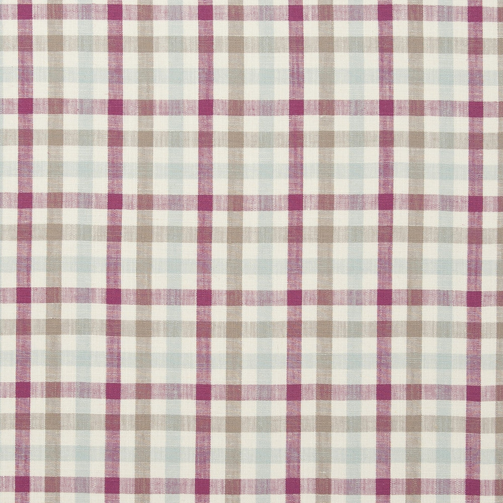 Hatfield Raspberry by Clarke And Clarke Designer Fabric CLARKE & CLARKE MANOR HOUSE VISCOSE - 70%;LINEN - 30% India MEDIUM Horizontal: 3.35 and Vertical: 3.35 54 - Swanky Fabrics -