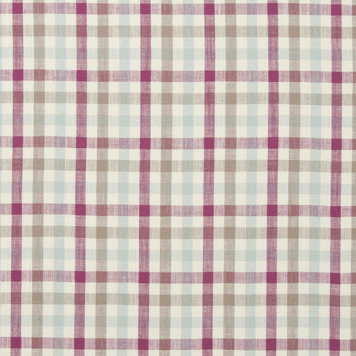 Hatfield Raspberry by Clarke And Clarke Fabric CLARKE & CLARKE MANOR HOUSE VISCOSE - 70%;LINEN - 30% India MEDIUM Horizontal: 3.35 and Vertical: 3.35 54 - Fabric Carolina -