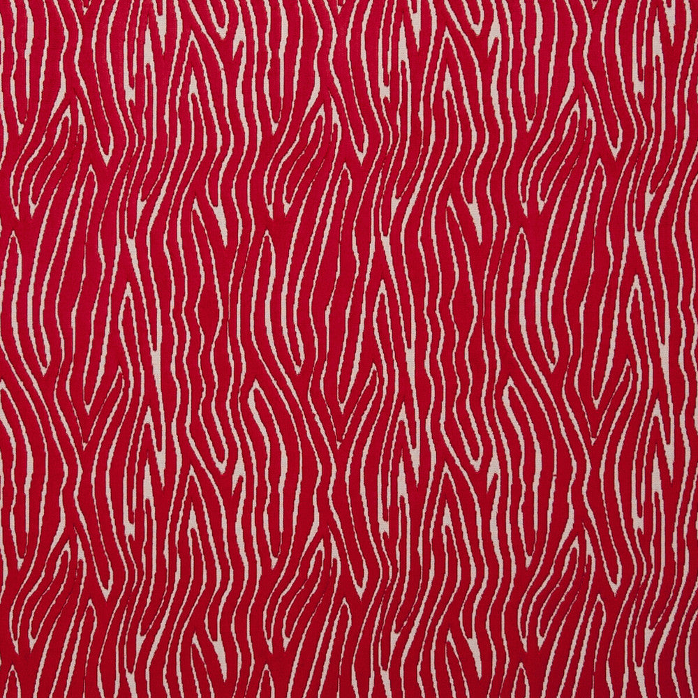 Onda Rouge by Clarke And Clarke Designer Fabric CLARKE & CLARKE DIMENSIONS VISCOSE - 52%;POLYESTER - 48% Turkey HEAVY Horizontal: 6.89 and Vertical: 12.2 54 - Swanky Fabrics -