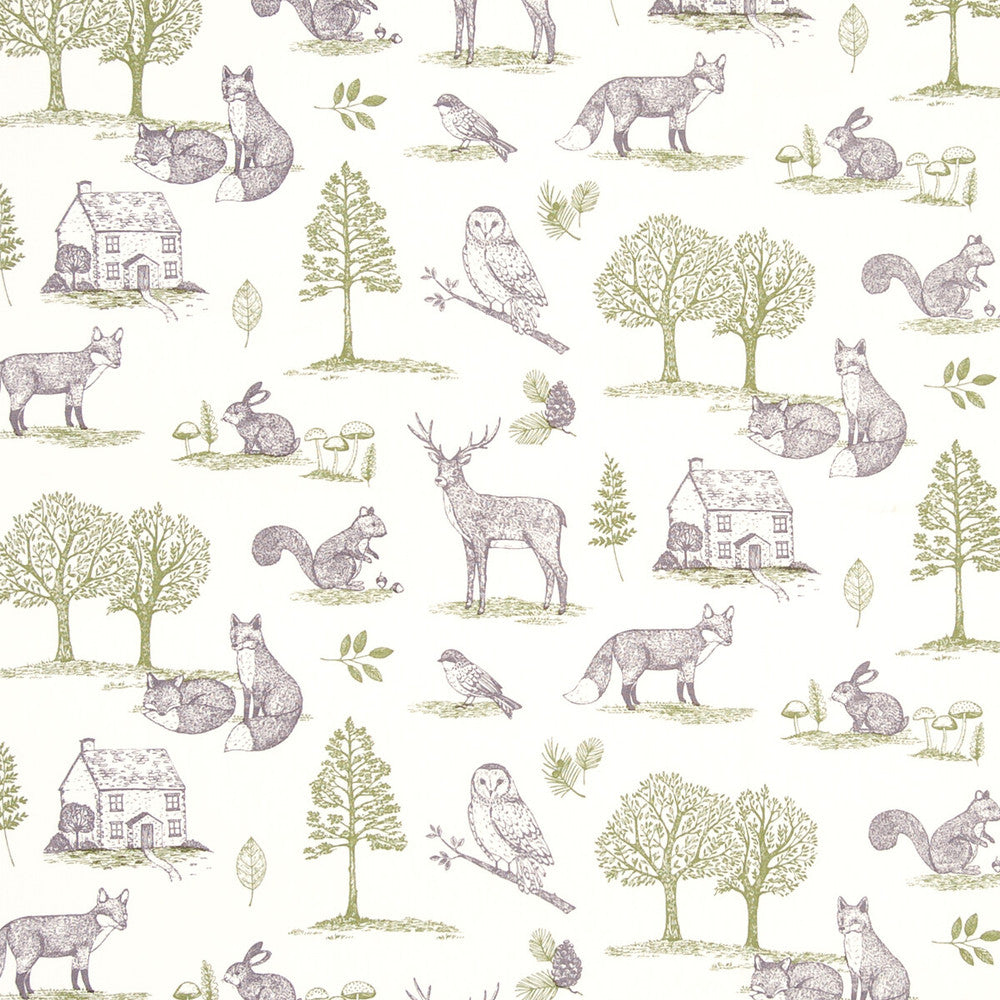 New Forest Forest Natural by Clarke And Clarke Fabric CLARKE & CLARKE BLIGHTY COTTON - 100% Turkey MEDIUM Horizontal: - and Vertical: - 54 - Fabric Carolina -