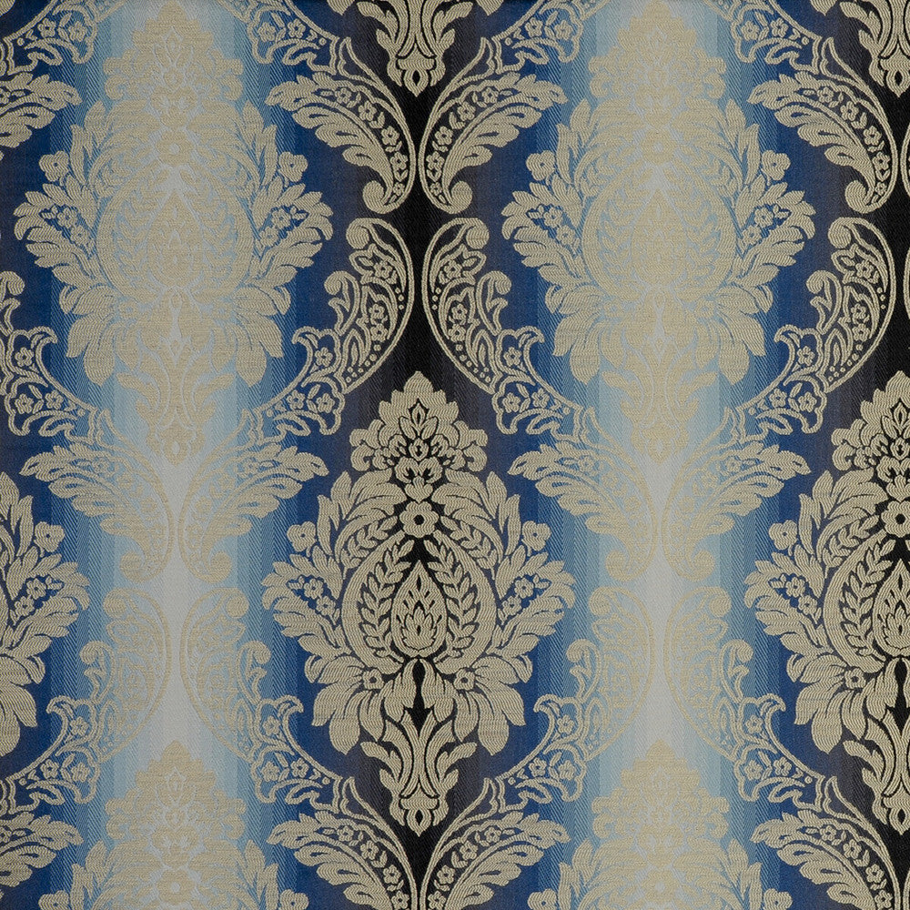 Ornato Aqua by Clarke And Clarke Fabric CLARKE & CLARKE PALLADIO POLYESTER - 37%;VISCOSE - 36%;COTTON - 18%;LINEN - 9% Turkey HEAVY Horizontal: 13.78 and Vertical: 22.05 54 - Fabric Carolina -