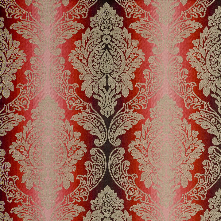 Ornato Cardinal by Clarke And Clarke Fabric CLARKE & CLARKE PALLADIO POLYESTER - 37%;VISCOSE - 36%;COTTON - 18%;LINEN - 9% Turkey HEAVY Horizontal: 13.78 and Vertical: 22.05 54 - Fabric Carolina -