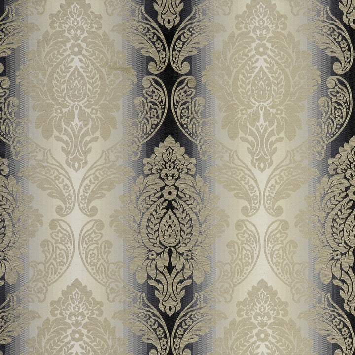 Ornato Charcoal by Clarke And Clarke Fabric CLARKE & CLARKE PALLADIO POLYESTER - 37%;VISCOSE - 36%;COTTON - 18%;LINEN - 9% Turkey HEAVY Horizontal: 13.78 and Vertical: 22.05 54 - Fabric Carolina -