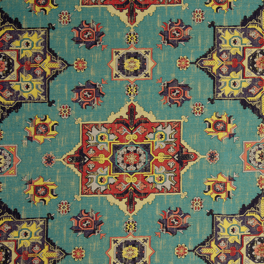 Malatya Aqua by Clarke And Clarke Designer Fabric CLARKE & CLARKE ANATOLIA VISCOSE - 82%;POLYESTER - 18% Turkey HEAVY Horizontal: 26.77 and Vertical: 19.29 55 - Swanky Fabrics -
