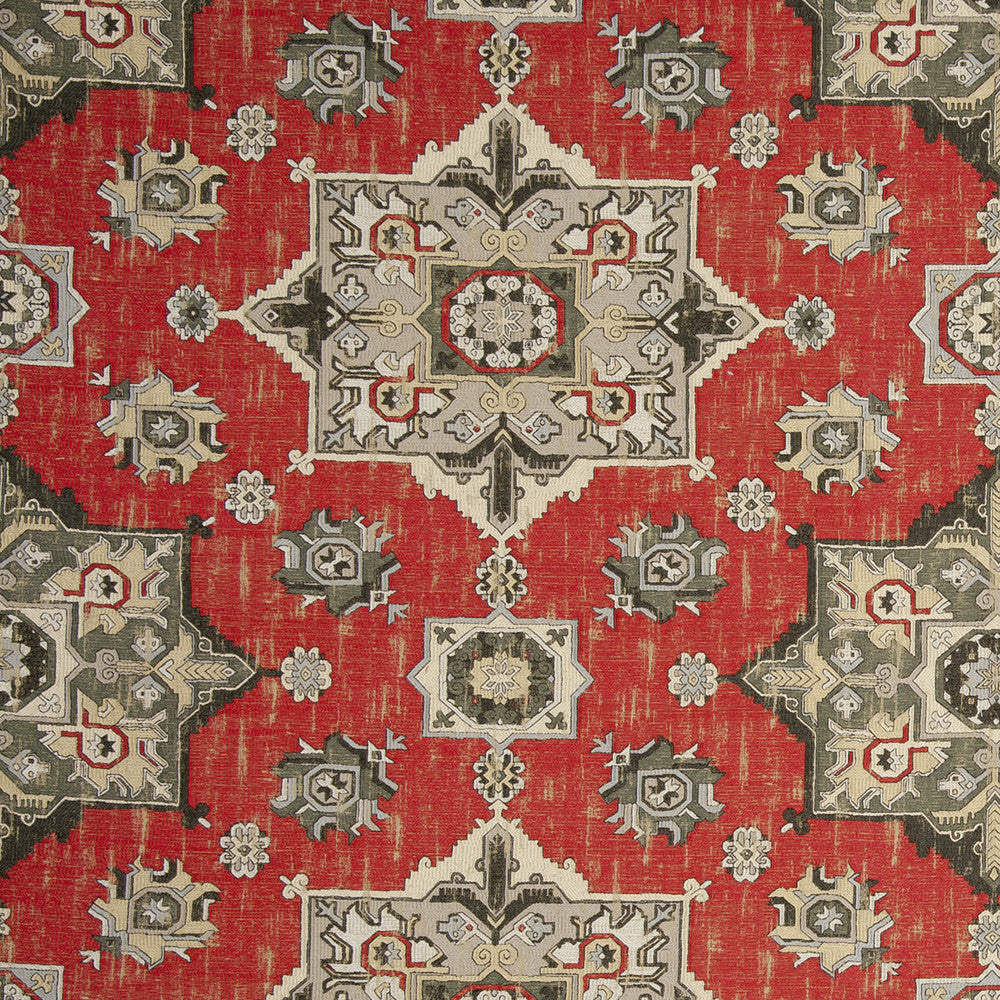 Malatya Crimson by Clarke And Clarke Fabric CLARKE & CLARKE ANATOLIA VISCOSE - 82%;POLYESTER - 18% Turkey HEAVY Horizontal: 26.77 and Vertical: 19.29 55 - Fabric Carolina -