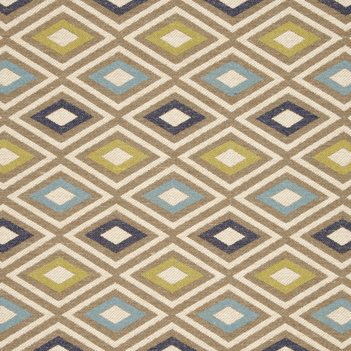 Cherokee Indigo/Palm by Clarke And Clarke Fabric CLARKE & CLARKE NAVAJO VISCOSE - 56%;COTTON - 18%;LINEN - 14%;POLYESTER - 12% Turkey HEAVY Horizontal: 6.97 and Vertical: 14.06 54 - Fabric Carolina -