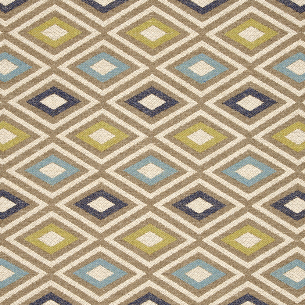 Cherokee Indigo/Palm by Clarke And Clarke Fabric CLARKE & CLARKE NAVAJO VISCOSE - 56%;COTTON - 18%;LINEN - 14%;POLYESTER - 12% Turkey HEAVY Horizontal: 6.97 and Vertical: 14.06 54 - Fabric Carolina -