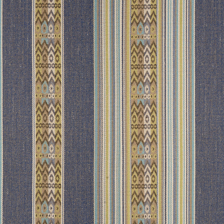 Totem Indigo by Clarke And Clarke Fabric CLARKE & CLARKE NAVAJO COTTON - 51%;VISCOSE - 34%;LINEN - 8%;POLYESTER - 7% Turkey HEAVY Horizontal: 21.46 and Vertical: 6.77 54 - Fabric Carolina -