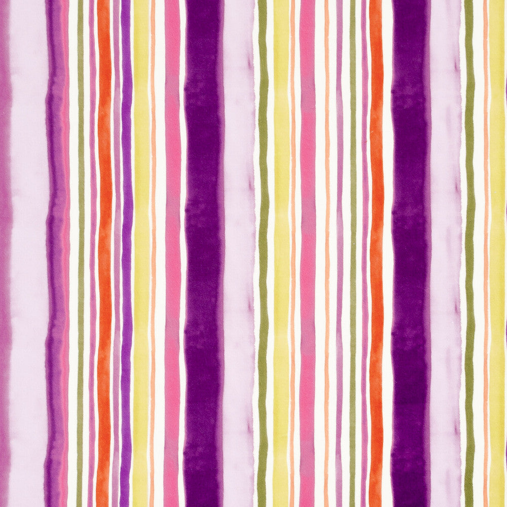 Sunrise Stripe Velvet Passion by Clarke And Clarke Fabric ARTBOOK BY KIM PARKER FOR C&C POLYESTER - 100% Spain HEAVY Horizontal: 27.56 and Vertical: 5.91 55 - Fabric Carolina -