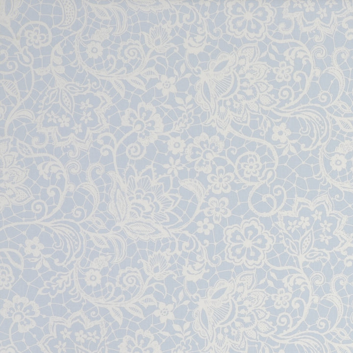 Lace Sky by Clarke And Clarke Fabric CLARKE & CLARKE GARDEN PARTY COTTON - 100% United Kingdom MEDIUM Horizontal: - and Vertical: - 55.125 - Fabric Carolina -