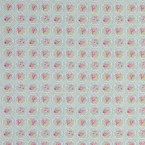 Rose Tile Tile Aqua by Clarke And Clarke Fabric