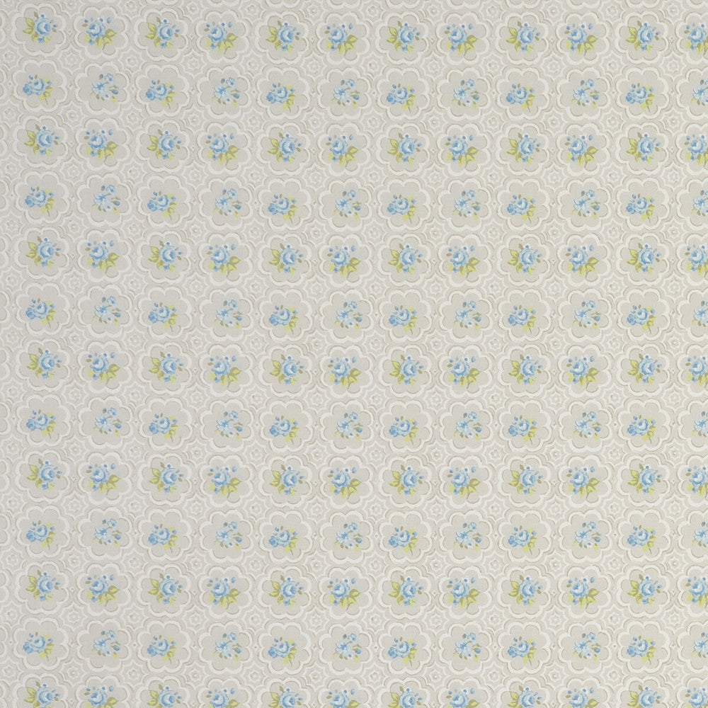 Rose Tile Tile Mineral by Clarke And Clarke Fabric CLARKE & CLARKE GARDEN PARTY COTTON - 100% United Kingdom MEDIUM Horizontal: and Vertical: 55.125 - Fabric Carolina -