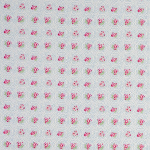 Rose Tile Tile Sky by Clarke And Clarke Fabric