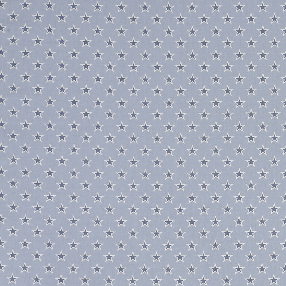 Shooting Stars Stars Chambray by Clarke And Clarke Fabric CLARKE & CLARKE GARDEN PARTY COTTON - 100% United Kingdom MEDIUM Horizontal: and Vertical: 55.125 - Fabric Carolina -
