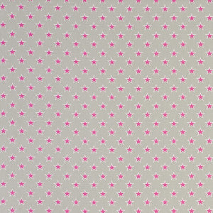 Shooting Stars Stars Raspberry by Clarke And Clarke Fabric