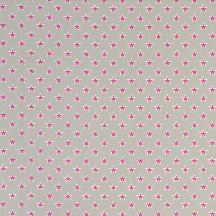 Shooting Stars Stars Raspberry by Clarke And Clarke Fabric CLARKE & CLARKE GARDEN PARTY COTTON - 100% United Kingdom MEDIUM Horizontal: and Vertical: 55.125 - Fabric Carolina -